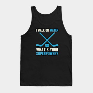 Superpower Funny Hockey Tank Top